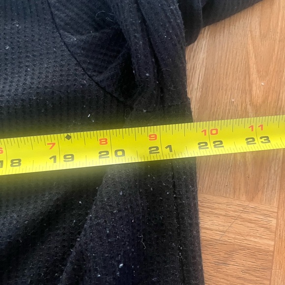 Black Button Neck Top- 1X - Picture 5 of 6